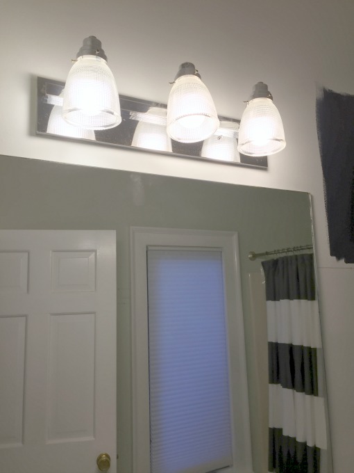 New light fixture shades for guest bathroom - thediybungalow.com