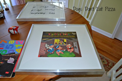 Framing Albums as Art - TheDIYBungalow.com