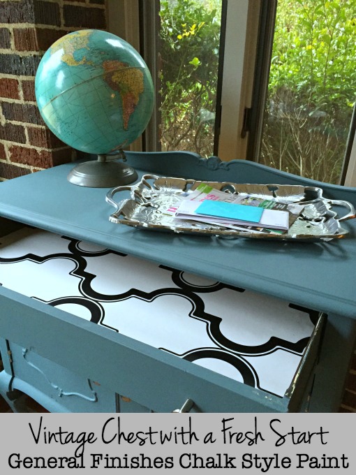 Using Chalk Style Paint to Give a Vintage Chest a Fresh&nbsp;Start