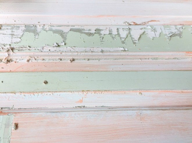 Chemical stripper removing paint off wood doors - thediybungalow.com