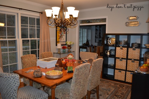 The dining room before redecorating and the dining room reveal - thediybungalow.com