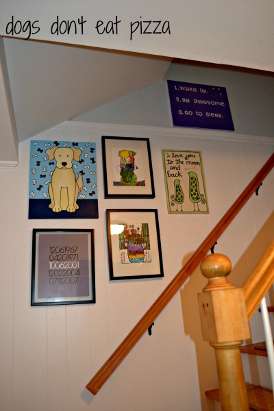 view from bottom of stairs at thediybungalow.com