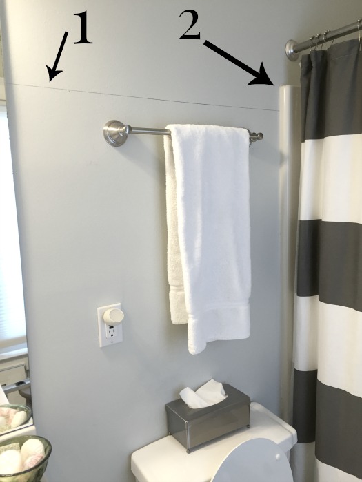 Position of wainscoting in bathroom - thediybungalow.com