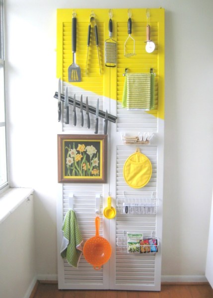CRAFT door into kitchen storage - Five projects repurposing old doors - thediybungalow.com