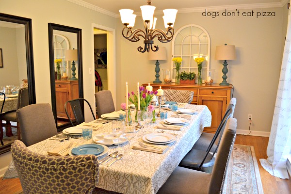 dining-room-Passover-table - Dogs Don't Eat Pizza