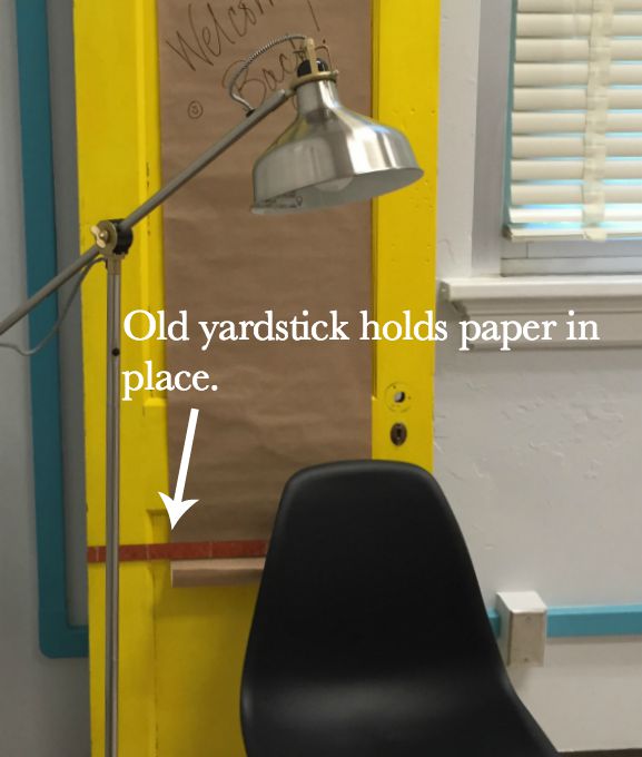 How to turn an old door into a memo board - thediybungalow.com