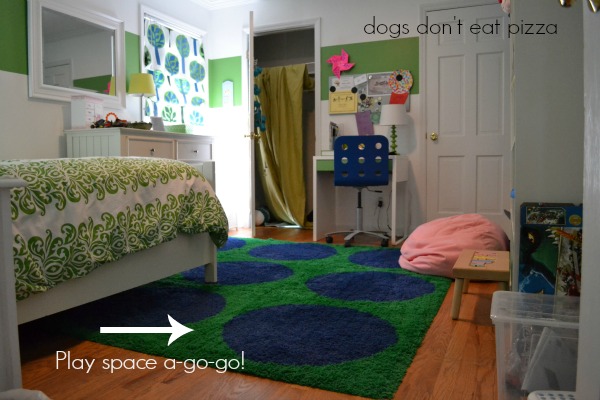 daughter's-room-rearranged - play-space - Dogs Don't Eat Pizza