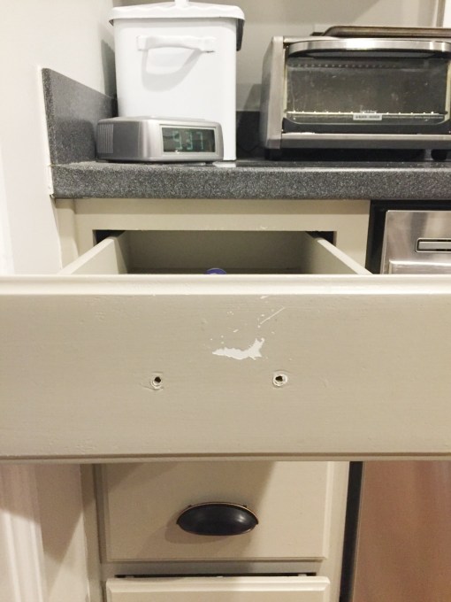 Paint peeling off cabinets means it might be time to paint them - thediybungalow.com