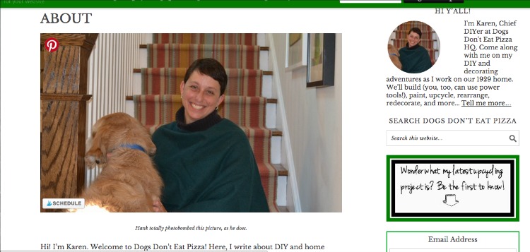 A new and improved About page - Dogs Don't Eat Pizza