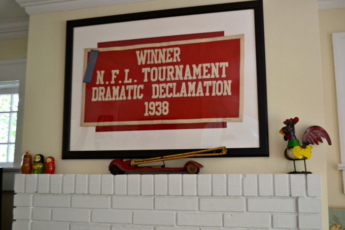 Banner from grandmother winning speech tournament - thediybungalow.com