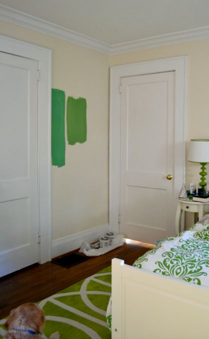 Two green choices - how to choose a paint color - Dogs Don't Eat Pizza