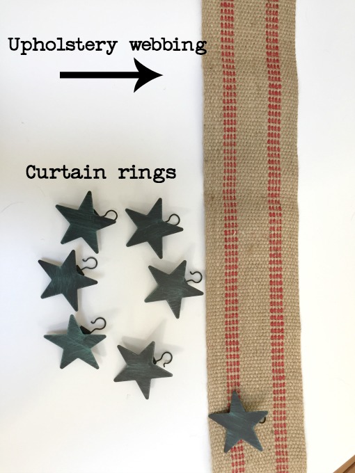 Materials to make holiday card holder from stuff you'd find at a hardware store - thediybungalow.com