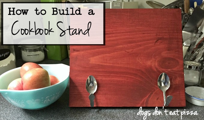 How to Build a Cookbook Stand - thediybungalow.com