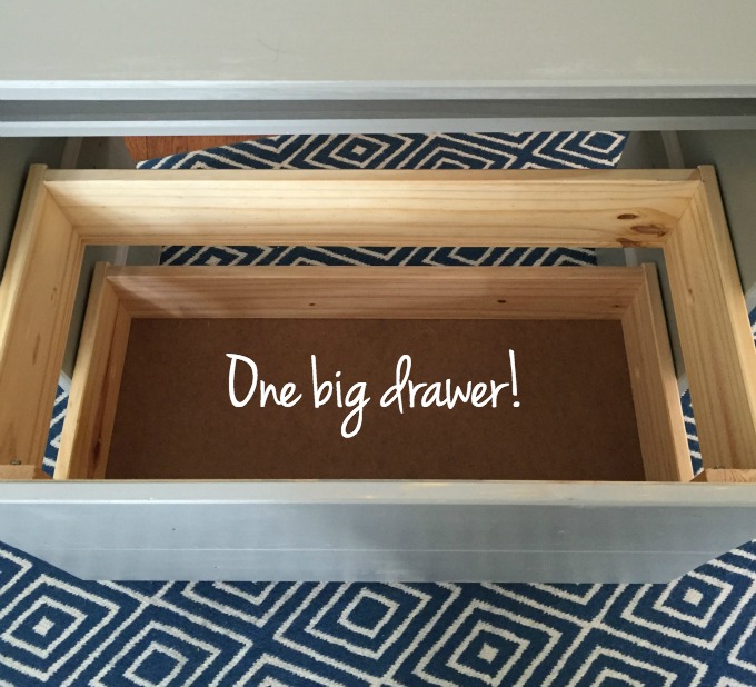 You made one big drawer - IKEA Rast Hack - thediybungalow.com