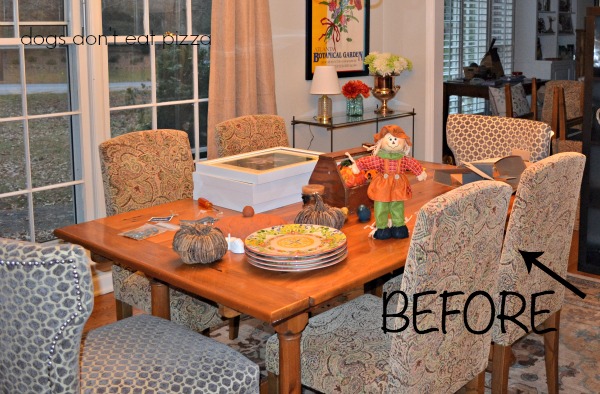 dining parsons chairs-before - thediybungalow.com