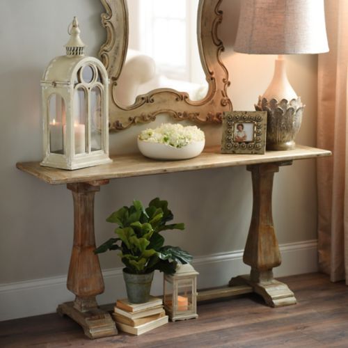 Kirkland's Wooden Trestle Table - farmhouse look for less - thediybungalow.com