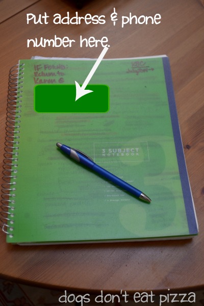 Using a spiral notebook is how to stay organized when moving - thediybungalow.com