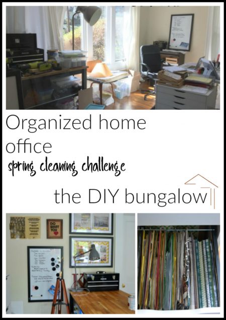 Organized Home Office - Spring Cleaning Challenge - thediybungalow.com