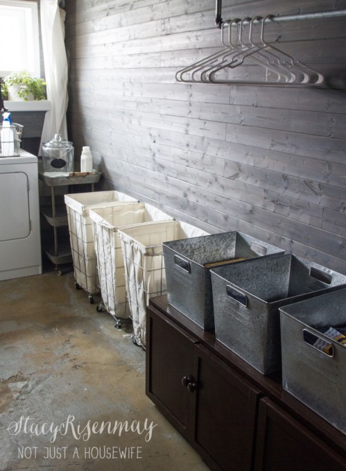 Industrial-style laundry room from Not Just a Housewife - Five ways to add industrial style to your home - thediybungalow.com