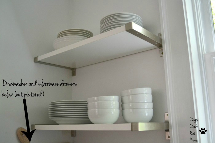 Put dishes and silverware by dishwasher for an organized and efficient kitchen - thediybungalow.com