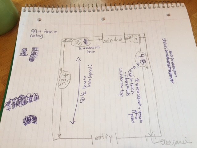 Measurements for pantry renovation - thediybungalow.com