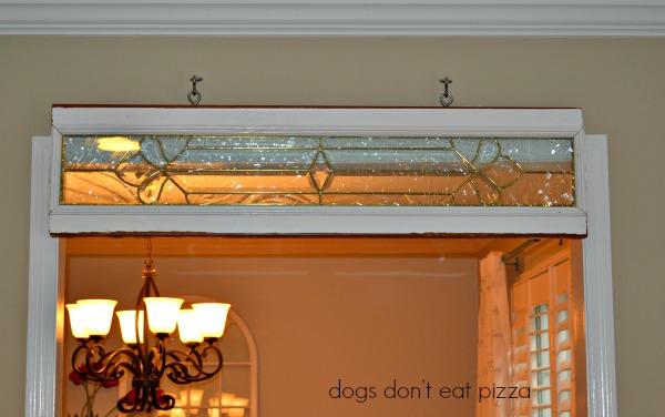 salvaged window hung - Dogs Don't Eat Pizza