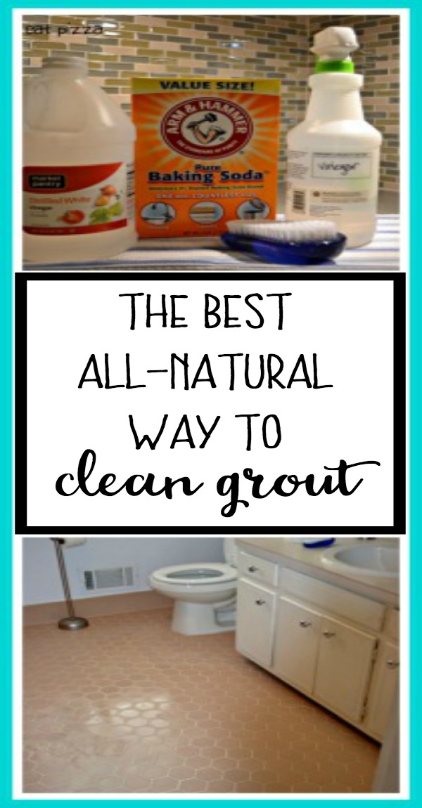 The best all-natural way to clean grout using products from your pantry - thediybungalow.com