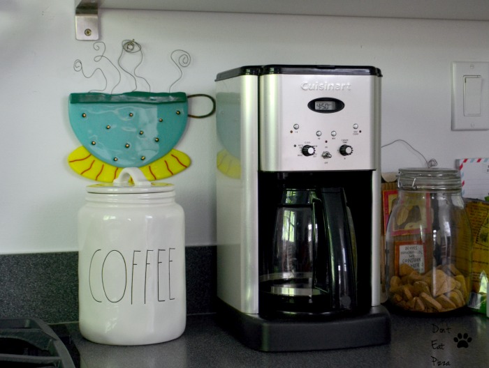 The coffee station in our organized and efficient kitchen - thediybungalow.com