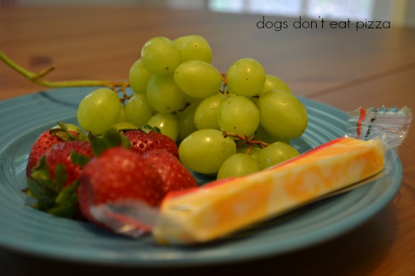 Fruit and cheese plate - back to school snacks - Dogs Don't Eat Pizza