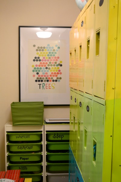 Repurposing Old Lockers for Storage - thediybungalow.com