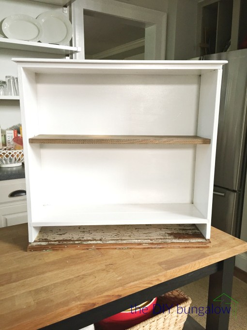 Turn an old drawer into a cabinet for great storage - thediybungalow.com