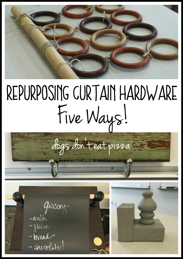 Repurposing curtain hardware five ways - thediybungalow.com