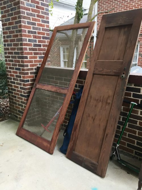 Why you should shop trash piles - repurposing old doors - thediybungalow.com