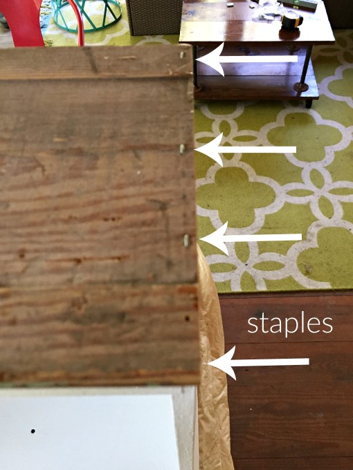 Staple base along edge to attach - thediybungalow.com