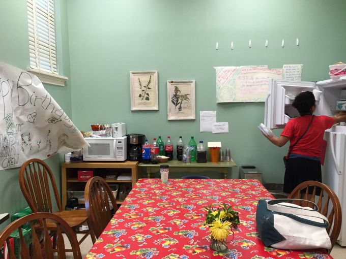 Before the teachers' lounge renovation - thediybungalow.com