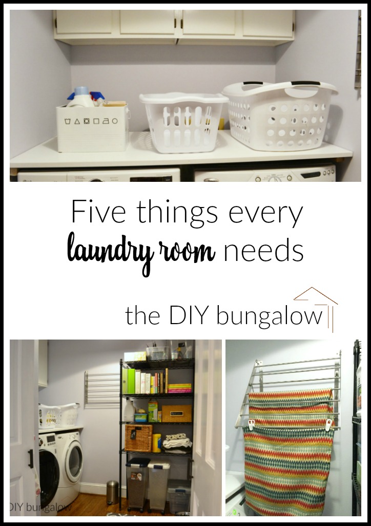 Five things every laundry room needs (Friday Five) - thediybungalow.com