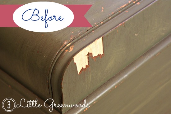 Wood Veneer Chest - 3 Little Greenwoods - thediybungalow.com