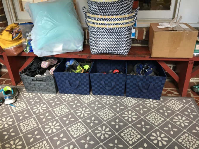 Front porch organization - before - thediybungalow.com