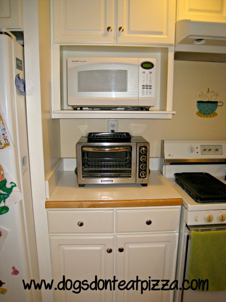 old kitchen weird microwave shelf