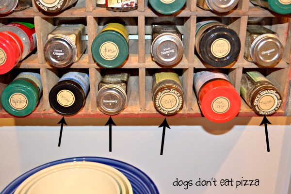 parsley sage rosemary and thyme - vintage Coke crate spice rack - thediybungalow.com