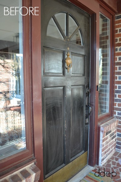 before - front door sanded - Dogs Don't Eat Pizza