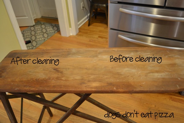 antique-wood-ironing-board - cleaned - Dogs Don't Eat Pizza