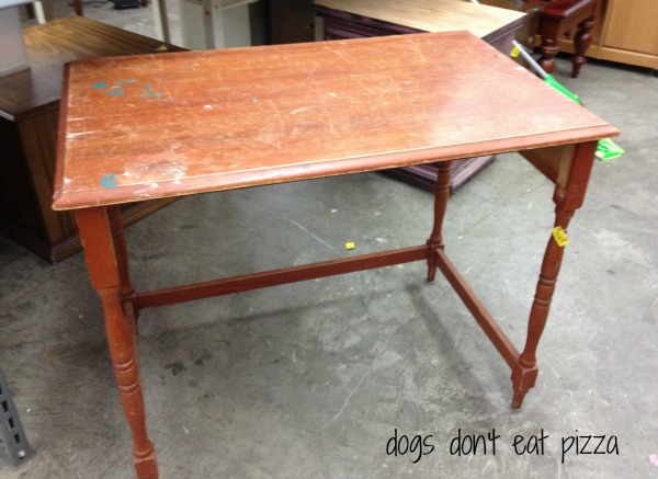 thrift store table - a story of thrifting at thediybungalow.com