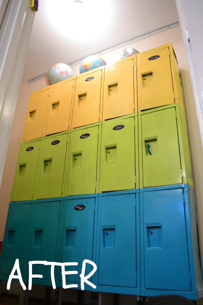 Lockers painted - after pic - Dogs Don't Eat Pizza