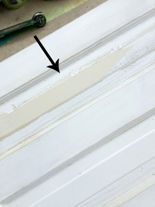 Paint started peeling off in sheets when I sanded the doors - thediybungalow.com