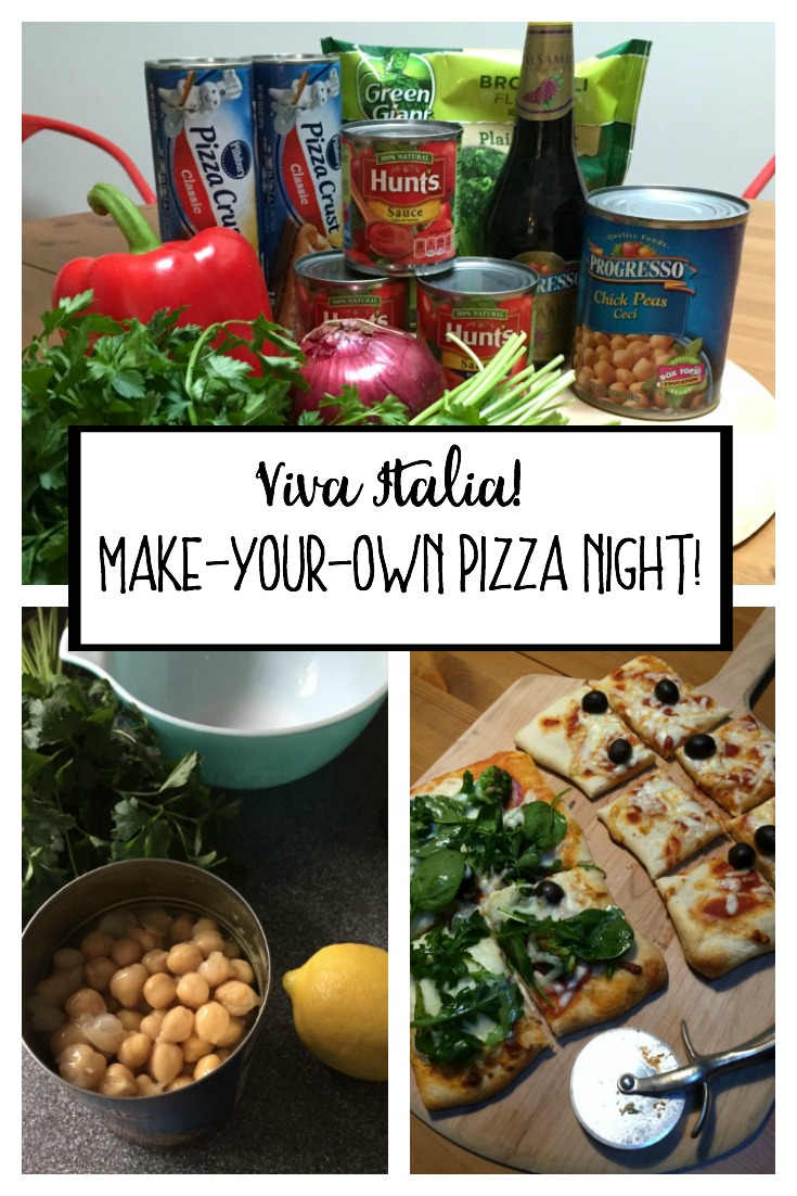 Host a make-your-own pizza night! It's easy and fun! From thediybungalow.com