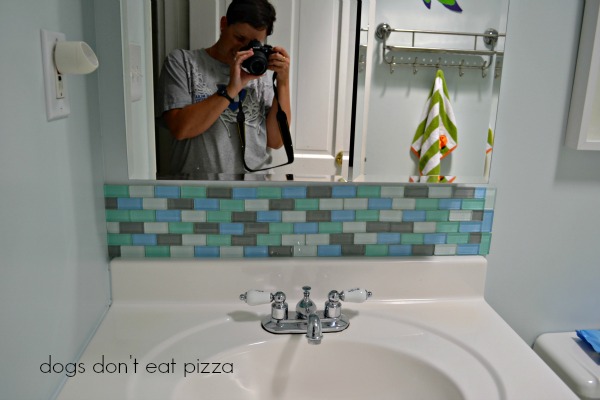 tile backsplash front view - Dogs Don't Eat Pizza