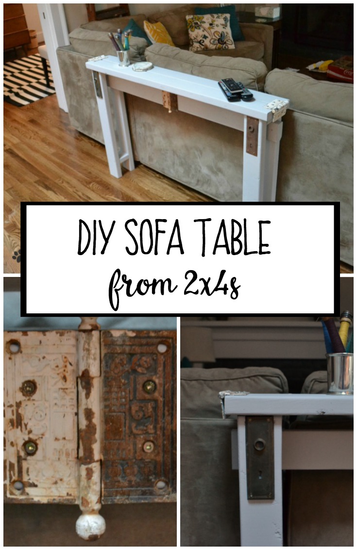 DIY Sofa Table from 2x4s - thediybungalow.com
