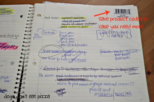 Save product codes and other identifying information to stay organized when moving - thediybungalow.com