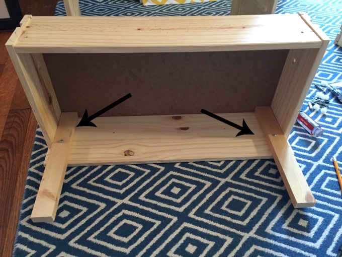 Add supports for the second drawer - IKEA Rast Hack - thediybungalow.com
